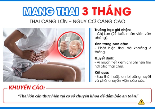 Chị em cần thăm khám chuyên khoa khi có ý định phá thai 3 tháng.
