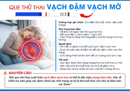 Que thử thai 1 vạch đậm 1 vạch nhạt do đâu?