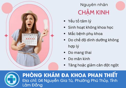 Những nguyên nhân gây trễ kinh.