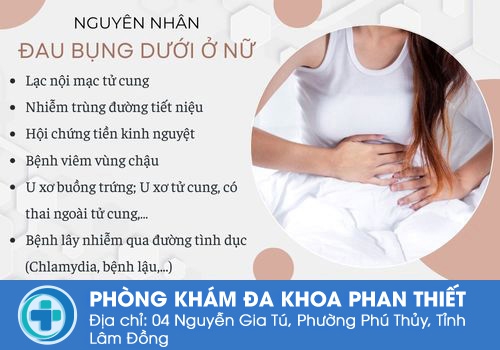 Những nguyên nhân gây đau bụng dưới ở nữ.